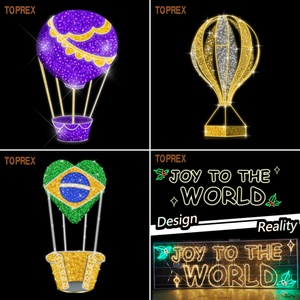 Ballons à air chaud géants personnalisés Toprex avec lumières LED, motif 3D, <span class=keywords><strong>d</strong></span>écoration imperméable pour les rues commerciales municipales - Product Image 1