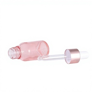 <b>Pink</b> Transparent Cylinder Matte Glass Dropper Bottle 100ml Rose Gold <b>Pink</b> Cap Serum Essential Oil Cosmetic Packaging Bottle/ - Product Image 4