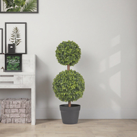 Arbres artificiels en plastique PZ-1-3, arbres en forme de boule de topiaire artificielle pour la décoration intérieure, la véranda et le jardin