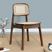 Chaise de salle à manger en rotin LJ1, style nordique moderne, pour restaurant, salle à manger, vente en gros à prix avantageux