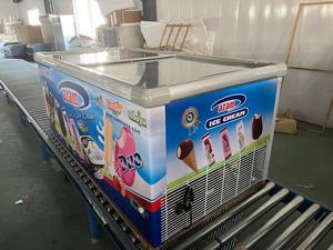 Vente directe usine : Congélateur horizontal grande capacité en verre trempé double, vitrine de supermarché pour crème glacée et viande, réfrigérateur commercial en îlot - Product Image 4