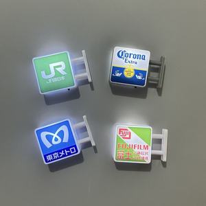Mini Letrero Luminoso Magnético para Refrigerador, 5.7x4cm, Plástico, Personalizable, con Logotipo de Cafetería, Tienda o Metro, Ideal para Regalo - Product Image 4