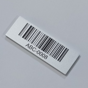 Tag nama logam perekat mandiri pelat nama kode QR aluminium hadiah bisnis Modern kustom - Product Image 3