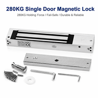 Serrure magnétique 280 kg (600 lb) avec temporisation, indicateur LED, fonction Fail Safe, 12 V CC, pour système de contrôle d'accès maison/bureau