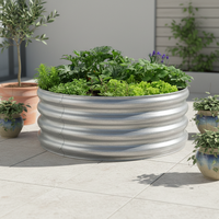 Kit de jardinière surélevée en tôle galvanisée, couleur personnalisable, design minimaliste, pour extérieur, jardin, patio, ou comme jardinière de sol