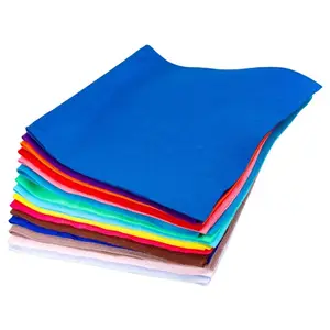 Customized Design Eco-Friendly Polyester White Sticky Felt Cloth Fabric Pieces 7mm Online For Craft