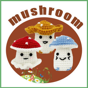 Kit de Material para Hacer un Llavero de <span class=keywords><strong>Muñeca</strong></span> de Hongo de Ganchillo Hecho <span class=keywords><strong>a</strong></span> Mano, Adorno de Escritorio de Apoyo Emocional, Figura de Regalo y Decoración para el Hogar - Product Image 6