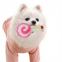 Jouet à mâcher sonore de luxe en peluche en forme de sucette pour chiens et chats, amusant, anti-ennui, 3 couleurs, 5 cm, vente en gros