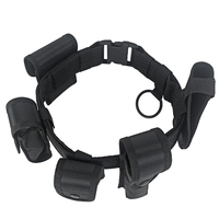 Ceinture tactique en nylon noir 1680D réglable 140 cm, pochette utilitaire pour agent de sécurité, patrouille, service, gadgets, pour l'extérieur