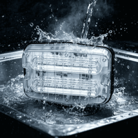 Feu de signalisation à grille LED 54W, montage latéral, boîtier en alliage d'aluminium, clignotant d'urgence multicolore pour camion, IP65