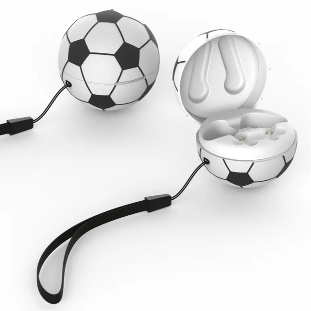 Custom Bt 5.0 Portable Mini in Ear Headphones Wireless BT Earphone Football Basketball Tennis Shape Tws Earbuds