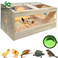 Kit tout-en-un JQ : Grande couveuse à poulets avec tiroir de séparation des déjections pour cailles et hamsters