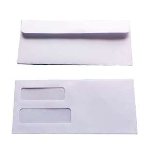 <span class=keywords><strong>Enveloppe</strong></span> à fenêtre en carton rigide de luxe, épaisse, avec logo personnalisé, petites enveloppes d'expédition pour lettres commerciales, enveloppes à argent, offset - Product Image 1