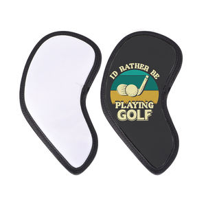Housse de protection pour fers de golf en néoprène vierge pour sublimation, imprimable double face, avec fermeture Velcro pour la personnalisation et la protection des clubs de golf - Product Image 2