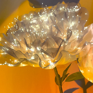 Flor De Seda Elétrica Grande Flor Gigante Artificial Fecho Automático Flor De Abertura para Casa Decoração Do Shopping Do Casamento - Product Image 2