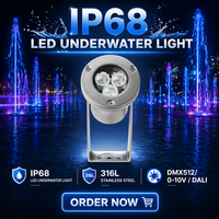 Acero inoxidable 316L al aire libre 12V 24V 9W estanque piscina luz DMX sumergible Rgb Led fuente de luz subacuática
