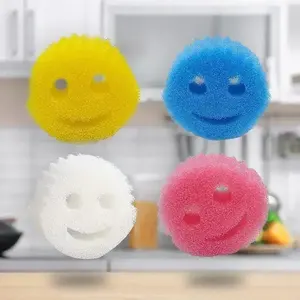 Esponja Limpiadora de Doble Textura con Diseño Sonriente, en Variante Resistente para Cocina y Baño, Anti-Manchas y Anti-Olores, Venta al Por Mayor - Product Image 4