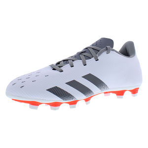 Adidas Predator Freak .4 Flexible Ground <b>Mens</b> <b>Shoes</b> Size 8.5, Color: Footwear <b>White</b>/Iron Metallic/Solar Red - Product Image 2