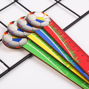 Adorable sport-thème bois signet règles Football & Soccer Party Favors pour enfants étudiants adolescents outils de mesure - Product Image 5