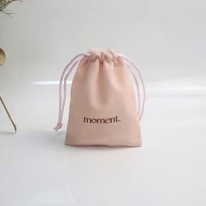 Custom <b>pink</b> Velvet Drawstring Pouch <b>Bag</b> Velvet Jewelry <b>Gift</b> <b>Bag</b> - Product Image 4