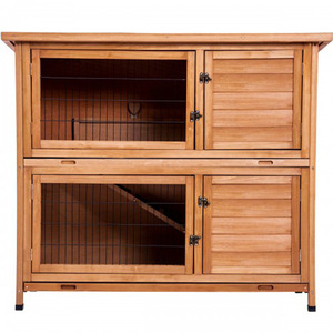 Jaula de Madera para Conejos con Diseño Floral, Gallinero Ecológico Resistente a la Lluvia, Caseta de Lujo para Mascotas de Exterior, <span class=keywords><strong>Casa</strong></span> de Madera Sólida para Conejos y <span class=keywords><strong>Animales</strong></span> Pequeños - Product Image 6
