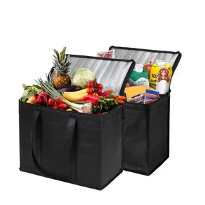 Reusable Tote Grocery Shopping Thermal Foldable Insulated Cooler Bag For Food Delivery