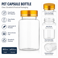 Bouteille vide en PET à large ouverture de 100 ml, sans BPA, écologique, avec étiquette personnalisée, pour l'emballage de médicaments