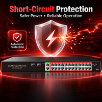 Switch PoE géré par le cloud, 24 ports 10/100/1000 Mbps Gigabit avec 2 ports Uplink et 2 ports SFP pour caméras IP et réseaux de bureau
