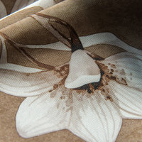 Tela de Cortina Estampada 100% Poliéster, Estilo Americano, Diseño Floral Grande, Color Azul Marino, Venta al Por Mayor