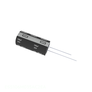ตัวแทนจำหน่ายอย่างเป็นทางการ คาปาซิเตอร์อะลูมิเนียม 10uF 20% 35V แบบขาเสียบผ่านรู รุ่น ESS106M035AC2EA - Product Image 1