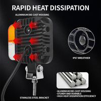 Projecteur LED 12V haute luminosité avec clignotant, étanche IP67, pour tracteurs, remorques, camions et éclairage de sécurité industriel
