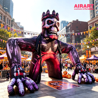 Arche gonflable effrayante en forme de crâne pour Halloween, idéale pour la décoration d'entrée de rue et comme accessoire photo pour événements en place publique