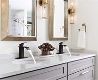 Robinet de lavabo RV monotrou moderne avec cartouche céramique, monocommande, à poser sur le plan de travail, pour salle de bain