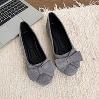Ballerines légères à semelle souple grande taille printemps-automne pour femme, antidérapantes, avec nœud, à enfiler, tendance mode