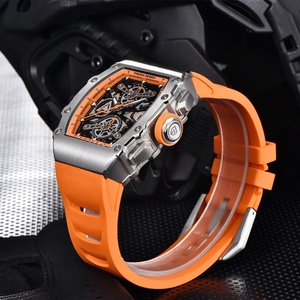 Montres à quartz pour homme PAGANI DESIGN PD-YS011, cadran squelette, étanches 100 m, sport, rectangulaires, verre saphir, pour homme - Product Image 6
