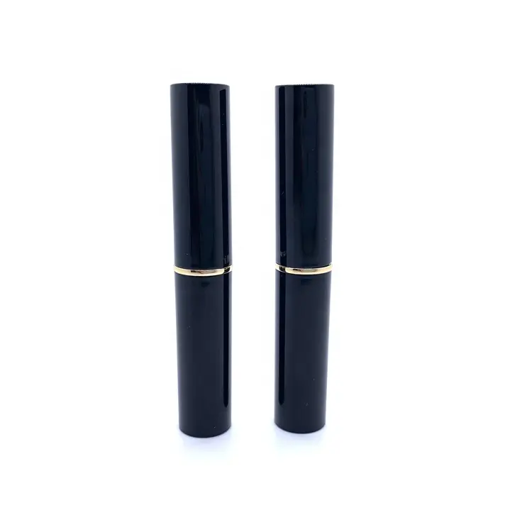 RTS Stocked Mini Custom Leerer Lippenstift behälter Schwarzer Lippen balsam Tube Dünne Lippen stifte tui Für Luxus-Make-up-Verpackung