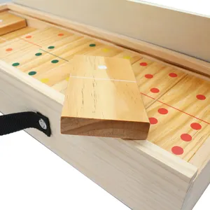 Jogo de dominó de madeira duplo 6 jogo de dominó gigante 6 polegadas com caixa de madeira para praia ao ar livre gramado e jogo de quintal