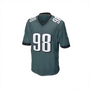 Maillot de football américain pour homme, numéro 98, col en V, manches courtes, polyester respirant, vêtements d'équipe, coupe classique, toutes saisons - Product Image 4