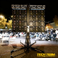 Torre de Elevación Line Array de Aluminio y Acero de 400 kg de Capacidad, 5.4 m de Altura de Elevación, Certificación TUV CE, Directo de Fábrica, para Eventos en Interiores/Exteriores