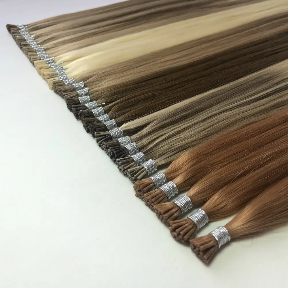 Factory Supply Wholesale Prebonded Hair Extensions Remy Russian Keratin I Tip Extension