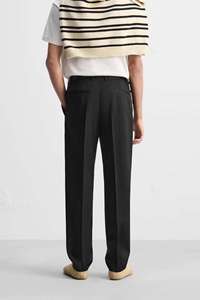 Pantalon formel slim fit noir sur mesure pour homme 2025, adapté à un usage quotidien au bureau, style urbain européen et américain - Product Image 2