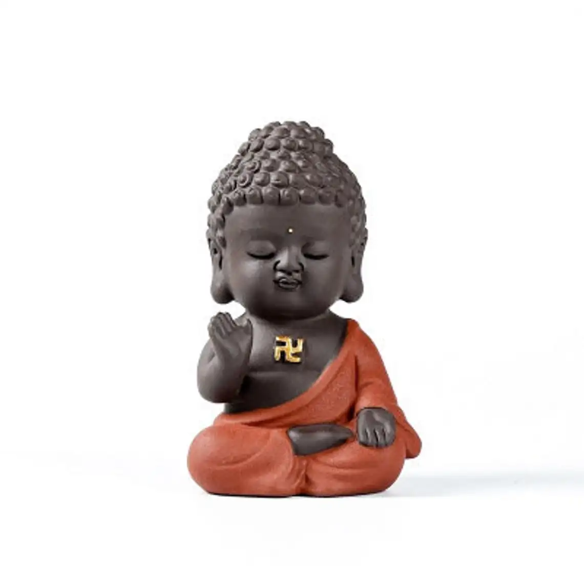 Entzückende kleine Buddha-Statue Kleine Buddha-Figur Meditieren Altar Auto Charme Spirituelle Geschenke Home Decoration