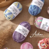 Best-Selling Metallic Play Code Crochet Yarn PolyTextColor High-Traction Dyed Pattern Ring Melange High-Tenacity Yarn Knitting