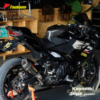 Système d'échappement complet en fibre de carbone avec collecteur pour Kawasaki Ninja 400 Z400 - Prix de gros usine Forsound