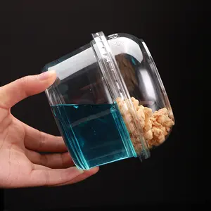 Disposable Plastic Transparent Restaurant TakeOut Food Packing Bowl Compartment Clear PET Reusable Fruit Salad Bowl
