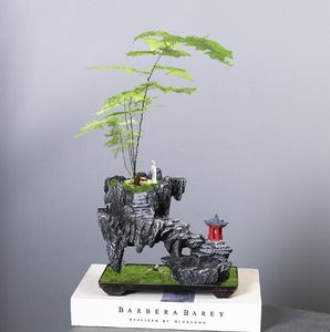 Bonsaï Papillon Orchidée Wen Bambou Intérieur Île Flottante Suspendue Fer Art Micro Paysage <span class=keywords><strong>Pot</strong></span> De Fleur - Product Image 4