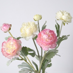 <span class=keywords><strong>3D</strong></span> 3 đầu đổ xô qianzi lulian mô phỏng hoa mẫu đơn 50cm nhà phòng khách trang trí bàn Lưới Đỏ tiktok Cuốn sách nhỏ màu đỏ - Product Image 4