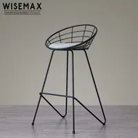 Night club furniture metal restaurant bar chair wire bar chair for outdoor and indoor use