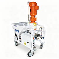 Machine à projeter le ciment et le mortier électrique M6 M9 220V/380V 5.5kW, machine à projeter le plâtre murale automatique portable, portée horizontale 30m