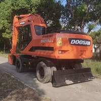 Excavatrice sur chenilles hydraulique Doosan DX210W-9C d'occasion de 21 tonnes, machine d'origine avec garantie d'un an, prix bas à la vente